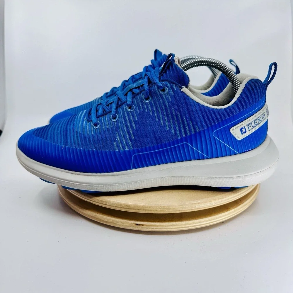 FootJoy FJ Flex XP‎ Golf Shoes Mens 9 Blue Spikeless Waterproof 56252